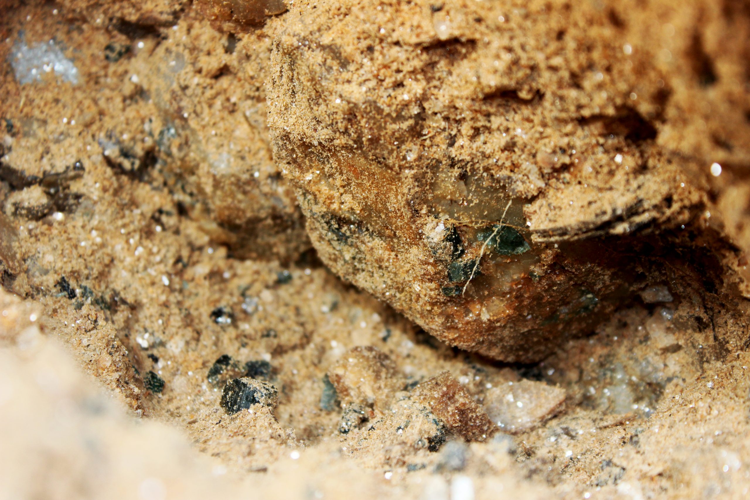 Tourmaline pocket in our mine, Erongo Region